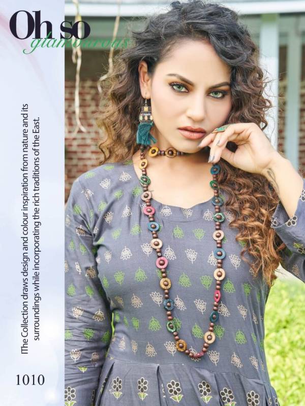 Hirwa Sunshine 1 Rayon Printed Ethnic Wear Long Anarkali Kurti Latest Collection
